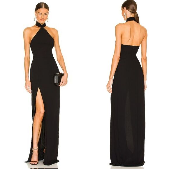 Amanda Uprichard Queen Gown in black - Picture 1 of 8